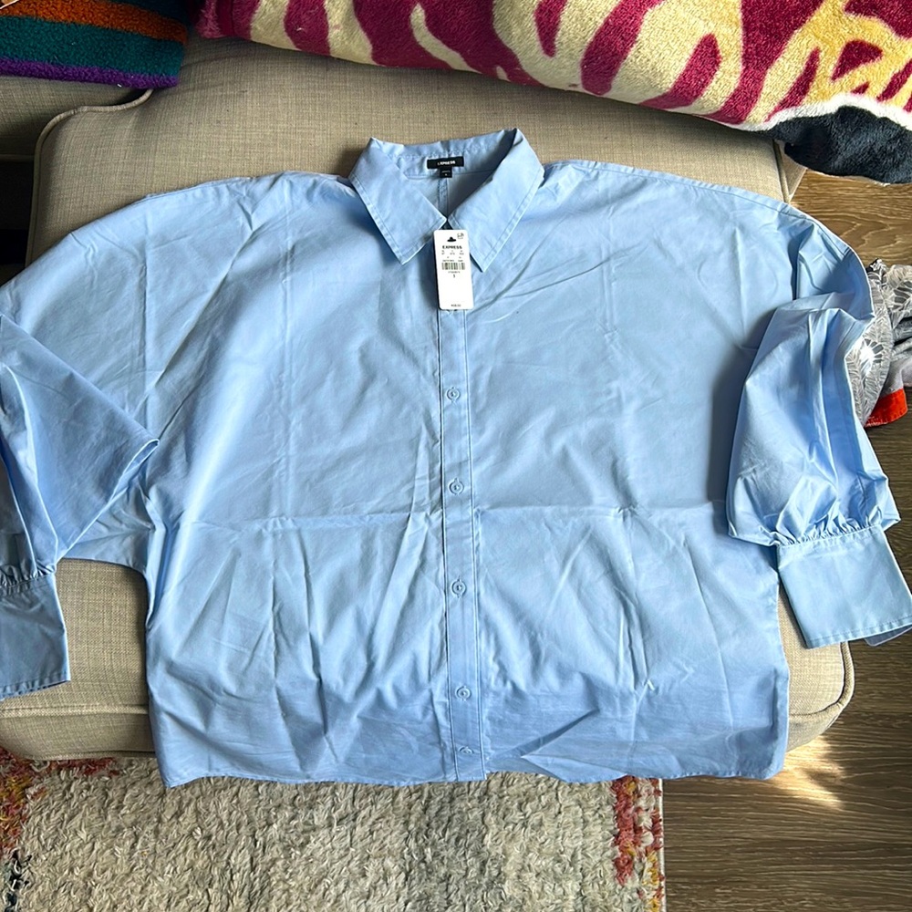 express light blue button down brand new never worn